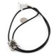 Handmade Certified Authentic Horse Leather Navajo .925 Sterling Silver Native American Bolo Tie  24419-1