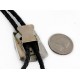 Handmade Certified Authentic Horse Leather Navajo .925 Sterling Silver Native American Bolo Tie  24419-1