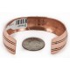 Handmade Certified Authentic Horse Navajo .925 Sterling Silver and Pure Copper Native American Bracelet 24442-1