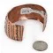 Handmade Horse Navajo .925 Sterling Silver and Pure Copper Natural Chips Turquoise Wide Native American Bracelet 24443