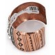Handmade Certified Authentic Horse Navajo .925 Sterling Silver and Pure Copper Natural Chips Turquoise Wide Native American Bracelet 24443