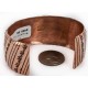 Handmade Certified Authentic Horse Navajo .925 Sterling Silver and Pure Copper Natural Chips Turquoise Wide Native American Bracelet 24443