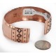 Handmade Certified Authentic Navajo .925 Sterling Silver and Pure Copper Native American Bracelet 24440-3