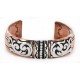 Handmade Certified Authentic Navajo .925 Sterling Silver and Pure Copper Native American Bracelet 24442-2
