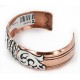 Handmade Certified Authentic Navajo .925 Sterling Silver and Pure Copper Native American Bracelet 24442-2