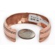 Handmade Certified Authentic Navajo .925 Sterling Silver and Pure Copper Native American Bracelet 24442-2