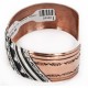 Handmade Certified Authentic Navajo Pure .925 Sterling Silver and Copper Native American Bracelet 24440-1