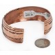 Handmade Certified Authentic Navajo Pure .925 Sterling Silver and Copper Native American Bracelet 24440-1