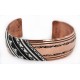 Handmade Certified Authentic Navajo Pure .925 Sterling Silver and Copper Native American Bracelet 24440-1