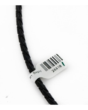 Handmade Horse Certified Authentic Leather Navajo .925 Sterling Silver Native American Bolo Tie  24418-1