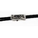Handmade Horse Certified Authentic Leather Navajo .925 Sterling Silver Native American Bolo Tie  24418-1