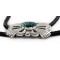 Large Handmade Certified Authentic Leather Navajo .925 Sterling Silver Natural Turquoise Native American Bolo Tie 24416 Large Handmade Certified Authentic Leather Navajo .925 Sterling Silver Natural Turquoise Native American Bolo Tie 24416