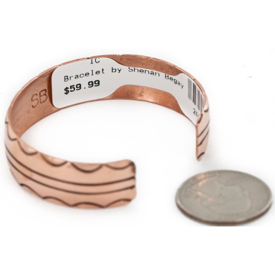 Handmade Certified Authentic Navajo Pure Copper Native American Bracelet 2 24451-7 Handmade Certified Authentic Navajo Pure Copper Native American Bracelet 2 24451-7