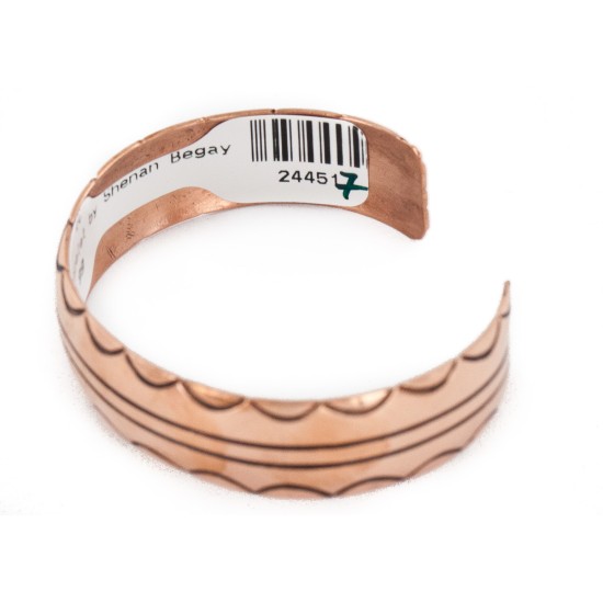 Handmade Certified Authentic Navajo Pure Copper Native American Bracelet 2 24451-7 Handmade Certified Authentic Navajo Pure Copper Native American Bracelet 2 24451-7