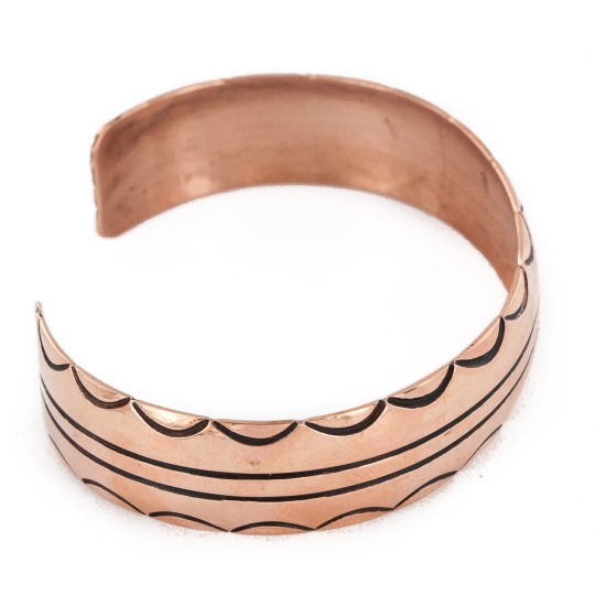 Handmade Certified Authentic Navajo Pure Copper Native American Bracelet 2 24451-7 Handmade Certified Authentic Navajo Pure Copper Native American Bracelet 2 24451-7