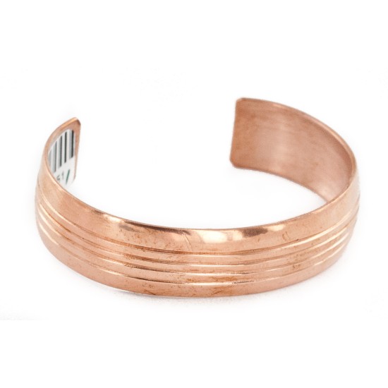 Handmade Certified Authentic Navajo Pure Copper Native American Bracelet 01 24451-1