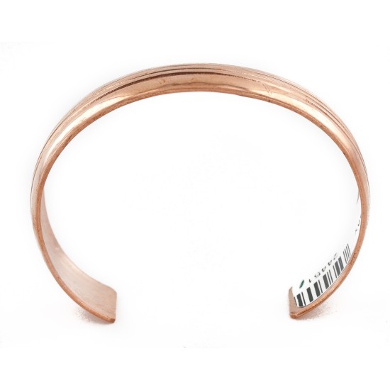 Handmade Certified Authentic Navajo Pure Copper Native American Bracelet 01 24451-1