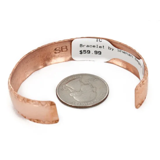 Handmade Navajo Pure Copper Native American Bracelet 1 24451-6 Handmade Navajo Pure Copper Native American Bracelet 1 24451-6