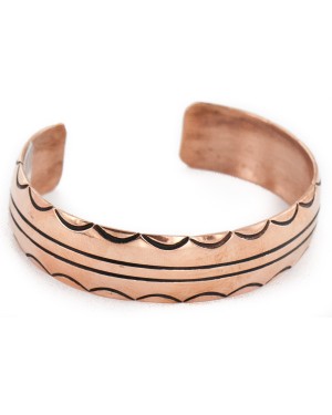 Handmade Certified Authentic Navajo Pure Copper Native American Bracelet 2 24451-7 Handmade Certified Authentic Navajo Pure Copper Native American Bracelet 2 24451-7