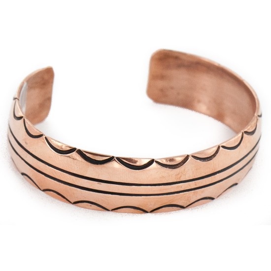 Handmade Certified Authentic Navajo Pure Copper Native American Bracelet 2 24451-7 Handmade Certified Authentic Navajo Pure Copper Native American Bracelet 2 24451-7