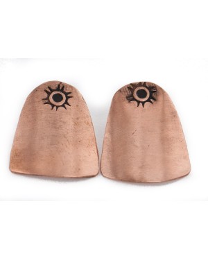 Handmade Certified Authentic Navajo Pure Copper Stud Native American Earrings 1 24436-6