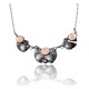 Multi Stone Feather .925 Sterling Silver Certified Authentic Navajo Native American Mother of Pearl Necklace 35221