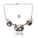 Multi Stone Feather .925 Sterling Silver Certified Authentic Navajo Native American Mother of Pearl Necklace 35221