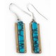 Certified Authentic Handmade .925 Sterling Silver Dangle Native American Earrings Natural Spider Web Turquoise 27194