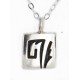 Handmade Certified Authentic Hopi .925 Sterling Silver Pendant Native American Necklace 12859