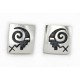 Handmade Certified Authentic Hopi .925 Sterling Silver Stud Native American Earrings 2 12855-5 Handmade Certified Authentic Hopi .925 Sterling Silver Stud Native American Earrings 2 12855-5