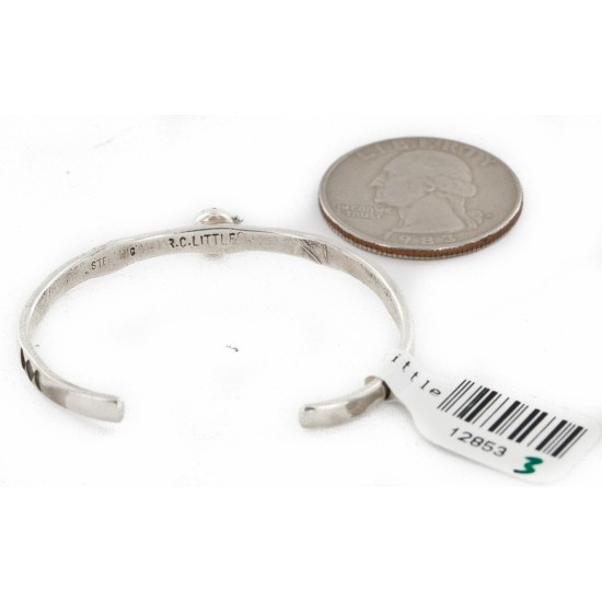 Handmade Certified Authentic Navajo .925 Sterling Silver Natural Carnelian Baby Native American Bracelet 12853-3