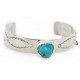 Handmade Certified Authentic Navajo .925 Sterling Silver Natural Turquoise Baby Native American Bracelet 12483-2