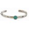 Handmade Certified Authentic Navajo .925 Sterling Silver Natural Turquoise Baby Native American Bracelet 12853-4