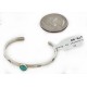 Handmade Certified Authentic Navajo .925 Sterling Silver Natural Turquoise Baby Native American Bracelet 12853-4 Handmade Certified Authentic Navajo .925 Sterling Silver Natural Turquoise Baby Native American Bracelet 12853-4