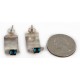 Large Certified Authentic Handmade Navajo .925 Sterling Silver Beaded Multicolor Stud Native American Earrings 18101-1