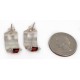 Large Certified Authentic Handmade Navajo .925 Sterling Silver Beaded Multicolor Stud Native American Earrings 18101-2