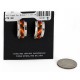 Large Certified Authentic Handmade Navajo .925 Sterling Silver Beaded Multicolor Stud Native American Earrings 18101-2