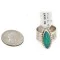 925 Sterling Silver Handmade Navajo Natural Turquoise Native American Ring 24428-2