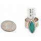 925 Sterling Silver Handmade Certified Authentic Navajo Natural Turquoise Native American Ring  24428-2