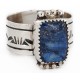925 Sterling Silver Handmade Certified Authentic Navajo Natural Lapis Native American Ring  12627