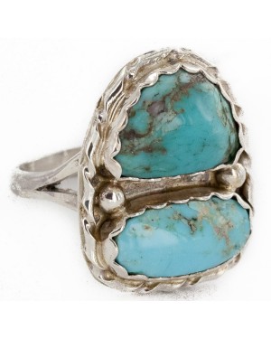 .925 Sterling Silver Handmade Certified Authentic Navajo Natural Turquoise Native American Ring 1 17002-3 .925 Sterling Silver Handmade Certified Authentic Navajo Natural Turquoise Native American Ring 1 17002-3
