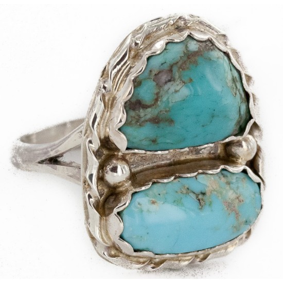 .925 Sterling Silver Handmade Certified Authentic Navajo Natural Turquoise Native American Ring 1 17002-3 .925 Sterling Silver Handmade Certified Authentic Navajo Natural Turquoise Native American Ring 1 17002-3