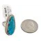 .925 Sterling Silver Handmade Navajo Natural Turquoise Native American Ring 16938