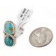 .925 Sterling Silver Handmade Certified Authentic Navajo Natural Turquoise Native American Ring  17002-7