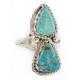 .925 Sterling Silver Handmade Certified Authentic Navajo Natural Turquoise Native American Ring 17002-8 .925 Sterling Silver Handmade Certified Authentic Navajo Natural Turquoise Native American Ring 17002-8