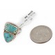 .925 Sterling Silver Handmade Certified Authentic Navajo Natural Turquoise Native American Ring 2 17002-13
