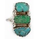 .925 Sterling Silver Handmade Certified Authentic Navajo Turquoise Native American Ring  17002-6