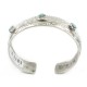 Handmade Certified Authentic Navajo Pure Nickel Native American Bracelet Natural Turquoise 1 12861-1