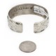 Handmade Certified Authentic Navajo Pure Nickel Native American Bracelet Natural Turquoise 1 12861-1