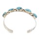 Handmade Certified Authentic Nuggets Navajo .925 Sterling Silver Natural Turquoise Native American Bracelet 1 12798-2